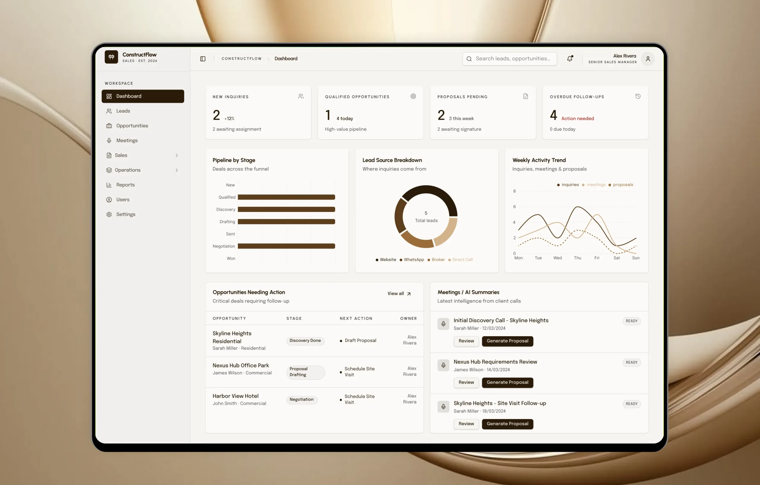 Construction ERP & Operations Management Platform