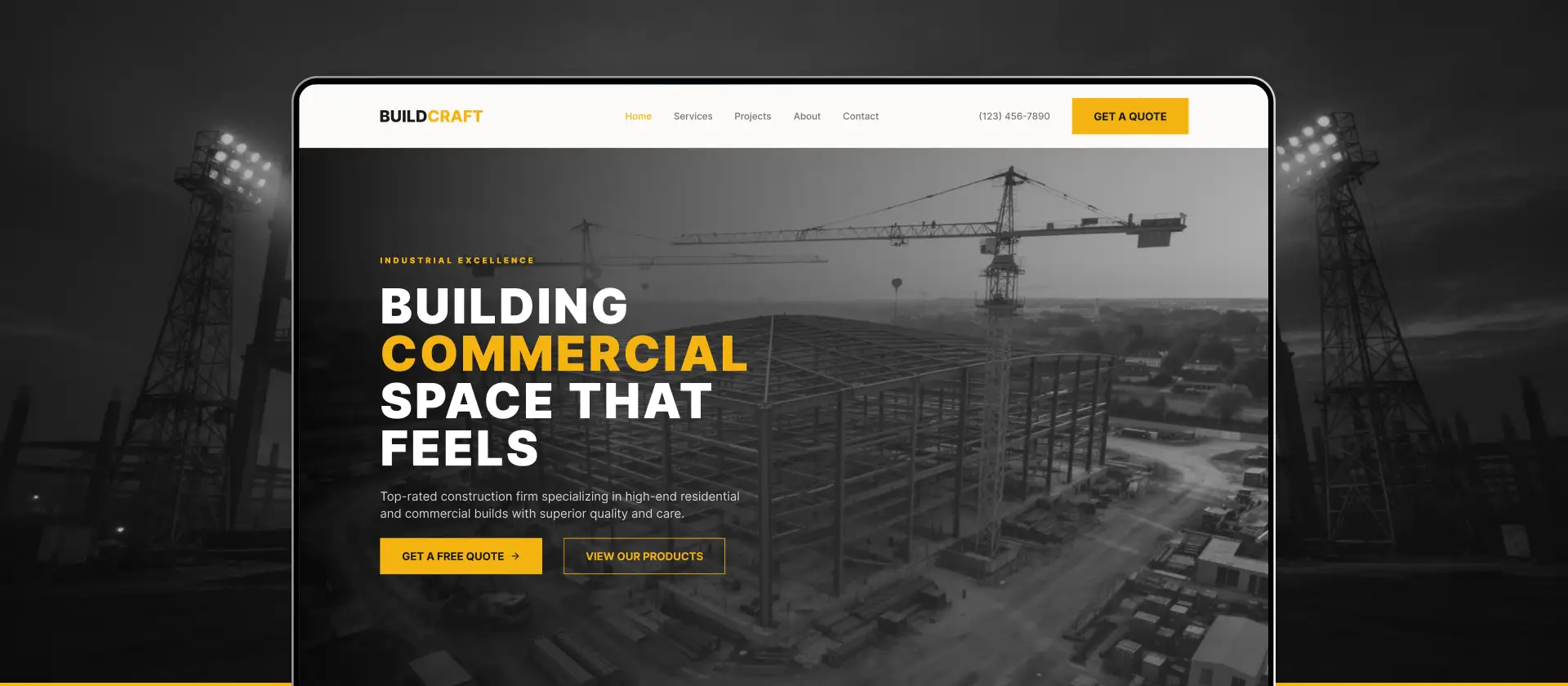 Commercial Construction Website