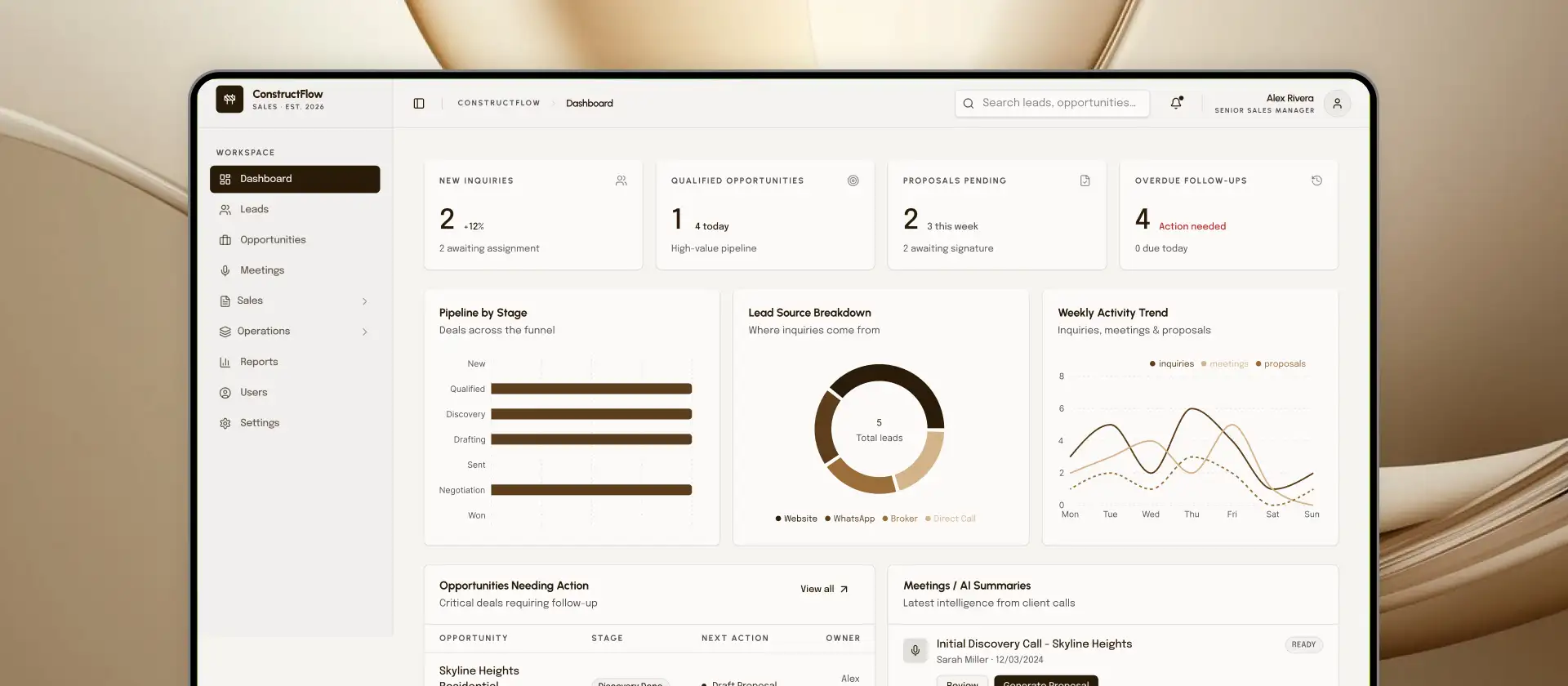 Construction ERP & Operations Management Platform